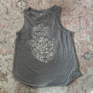 Lucky Brand Charcoal Graphic Tank Top